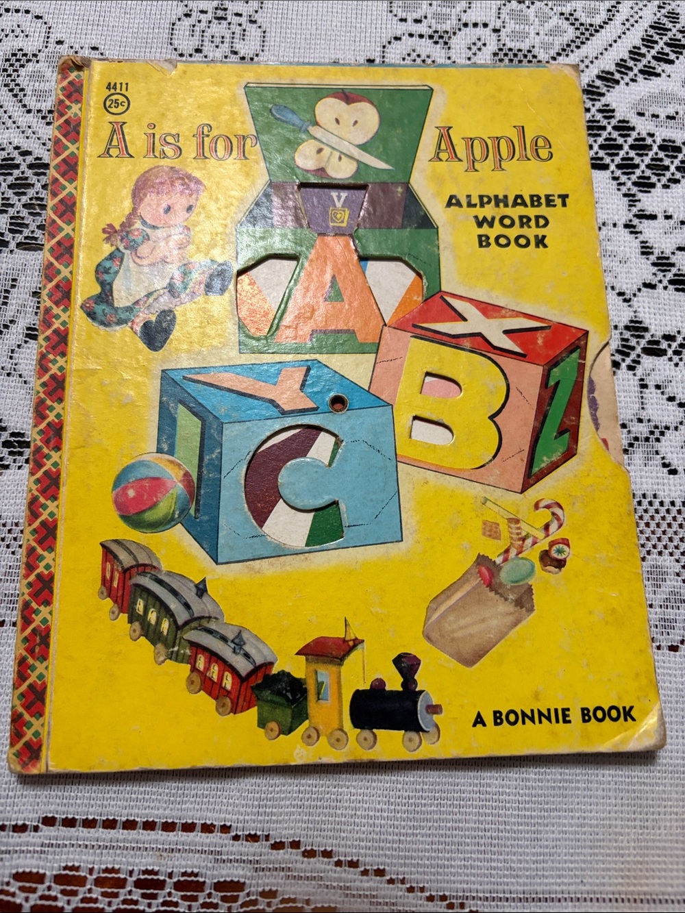 Bonnie Book A is for Apple Alphabet Word Book - Yellow